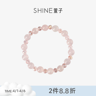 中国风手串手饰 SHINE萱子饰品优雅清透感水晶串珠手链新中式
