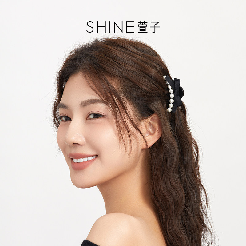 【七七酱直播间】SHINE萱子饰品可爱蝴蝶结珍珠抓夹气质对夹后脑,饰品/流行首饰/时尚饰品新,发饰,淘宝优惠券,粉丝福利购,淘宝优惠卷