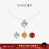 SHINE萱子饰品优雅璀璨轻奢感人鱼泪项链叠戴锁骨链闪耀新年配饰