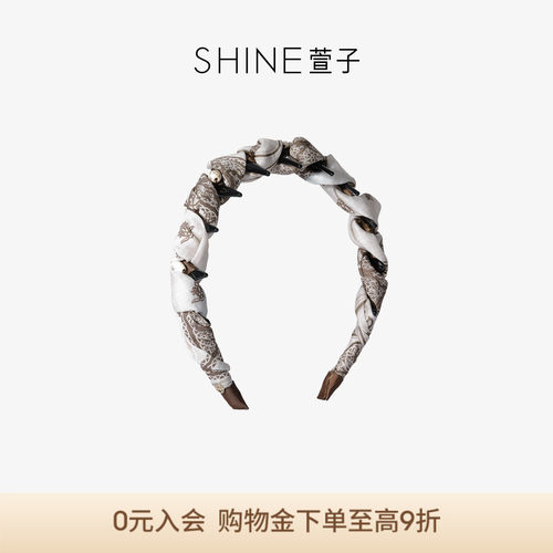 SHINE萱子饰品佩斯利旧梦系列简约条纹发箍百搭通勤氛围感发饰