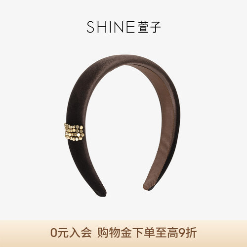 SHINE萱子缎面亮片宽边发箍