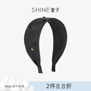 高级感宽边闪耀发卡细闪氛围感黑色发箍发饰 SHINE萱子饰品经典