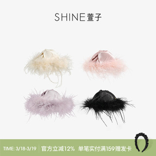 SHINE萱子饰品氛围感羽毛抓夹多色三角夹优雅精致饺子夹早春发饰