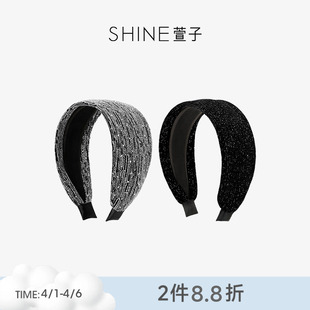 璀璨宽边发箍灰色发带发卡女发饰生日礼物 SHINE萱子饰品时尚