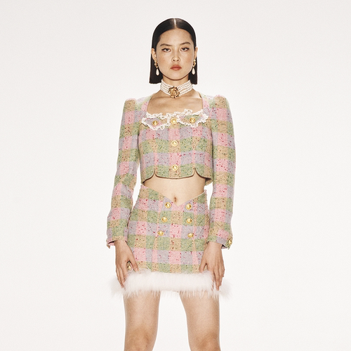 lefame洛可可外套荷叶边