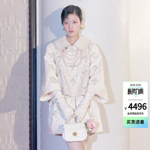 玫瑰花束刺绣珠饰盘绣短外套上衣女 时尚 lefame拉飞姆2026春季 新款