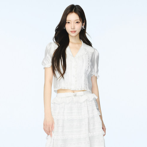 时尚洛可可翻领上衣女
