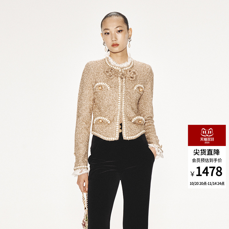 lefame绵羊毛开衫毛织上衣