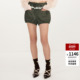 休闲裤 lefame拉飞姆2026春季 系带设计绣花饰边短裤 工装 新款 时尚