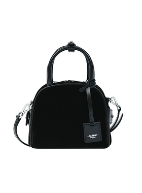 lefame拉飞姆秋季新品黑色女士丝绒小号手提包