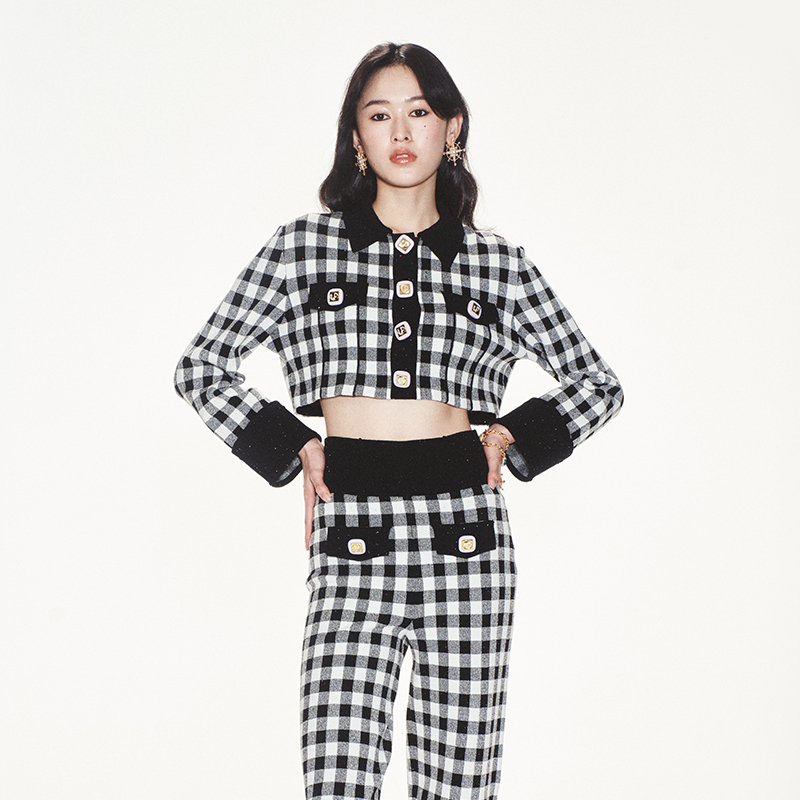 lefame粘纤开衫针织外套