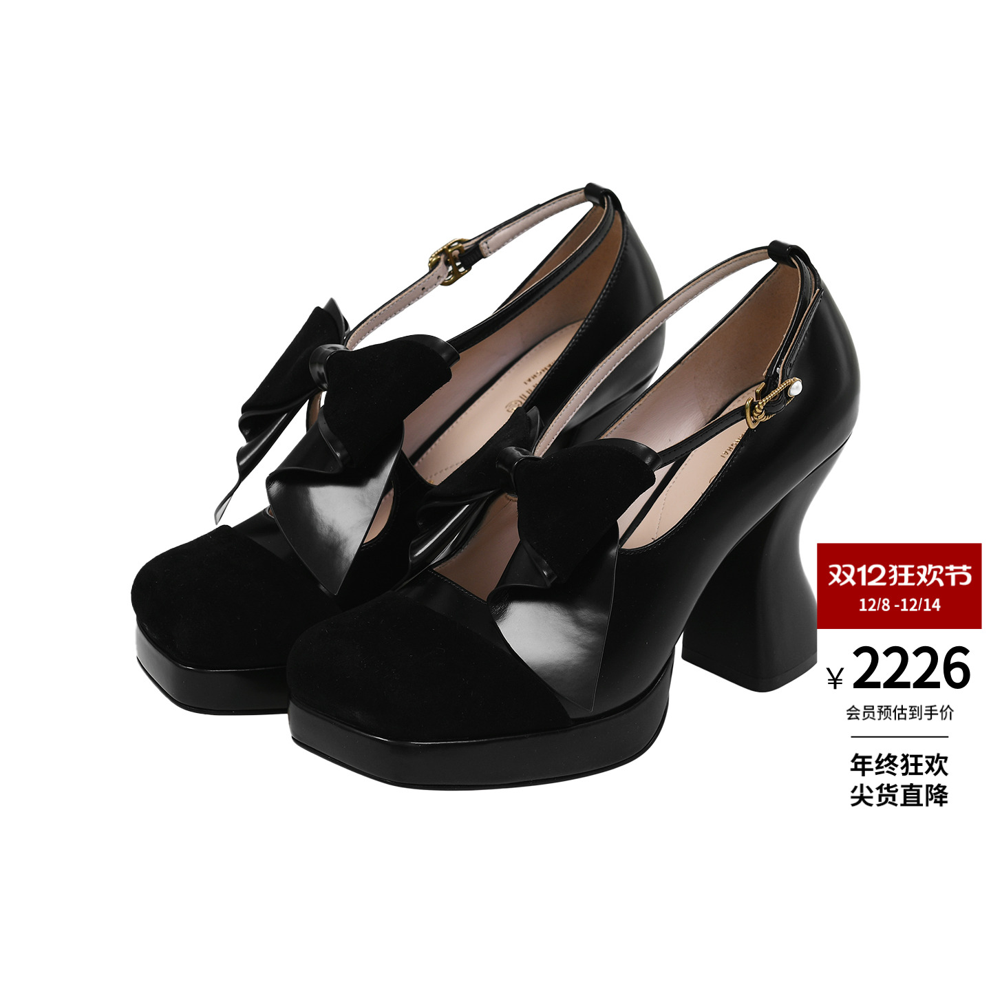 时尚玛丽珍高跟女鞋女