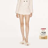 lefame拉飞姆摩登华丽珍珠绣花装 饰裙裤