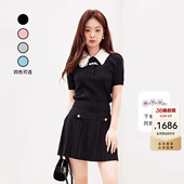 短袖 lefame拉飞姆2026夏季 Minnie同款 T恤针织上衣女 关晓彤