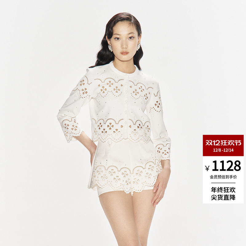 LEFAME开衫马德拉刺绣针织开衫