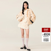 时尚 lefame拉飞姆2025冬季 新款 百搭波点狐狸毛皮草外套毛毛上衣女