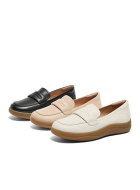 森达乐福鞋女2024春新商场同款舒适真皮软面休闲可可鞋4CF25AA4