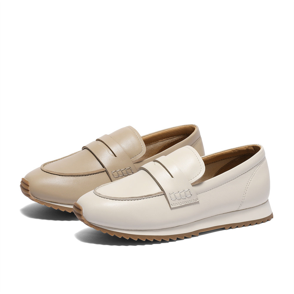 森达乐福鞋女2025春新款超软羊皮运动风休闲舒适百搭单鞋ZTF18AA5,女鞋,乐福鞋（豆豆鞋）,淘宝优惠券,粉丝福利购,淘宝优惠卷