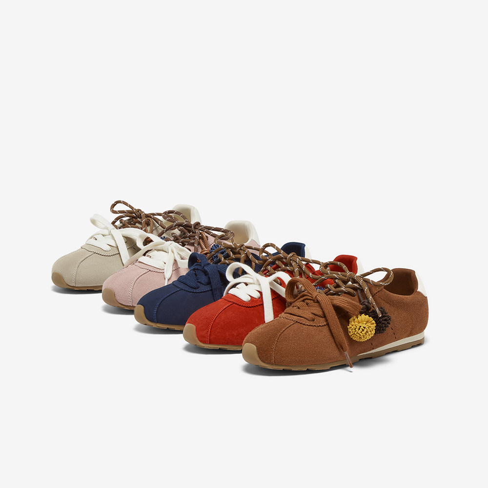 【小曲奇】百思图2025秋季新款真皮德训鞋运动女休闲鞋A2715CM5,女鞋,德训鞋,淘宝优惠券,粉丝福利购,淘宝优惠卷