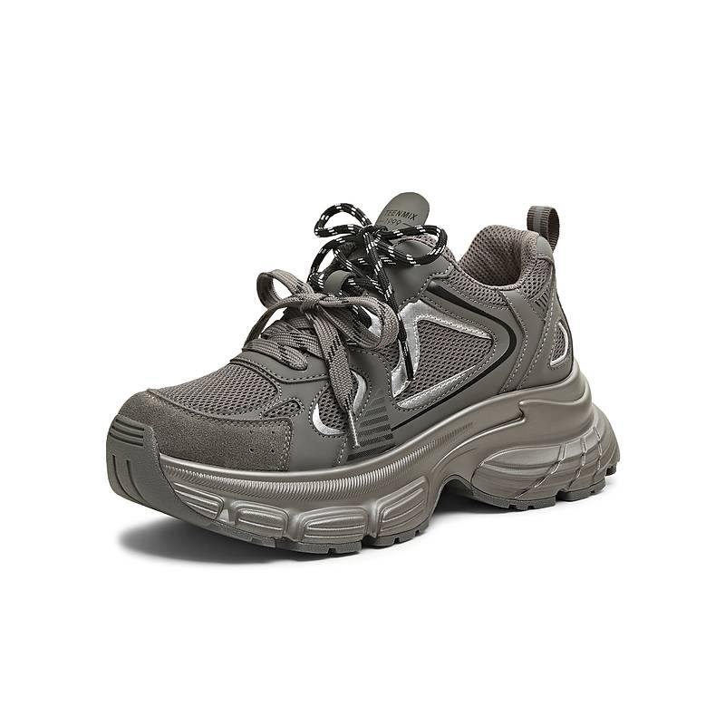 天美意潮酷厚底老爹鞋运动鞋女系带休闲鞋2025冬新款BK963DM5