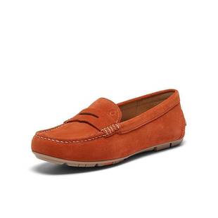 Bata软欧乐福鞋 AE259CA4 女2024秋商场新款 复古牛皮百搭软底开车鞋