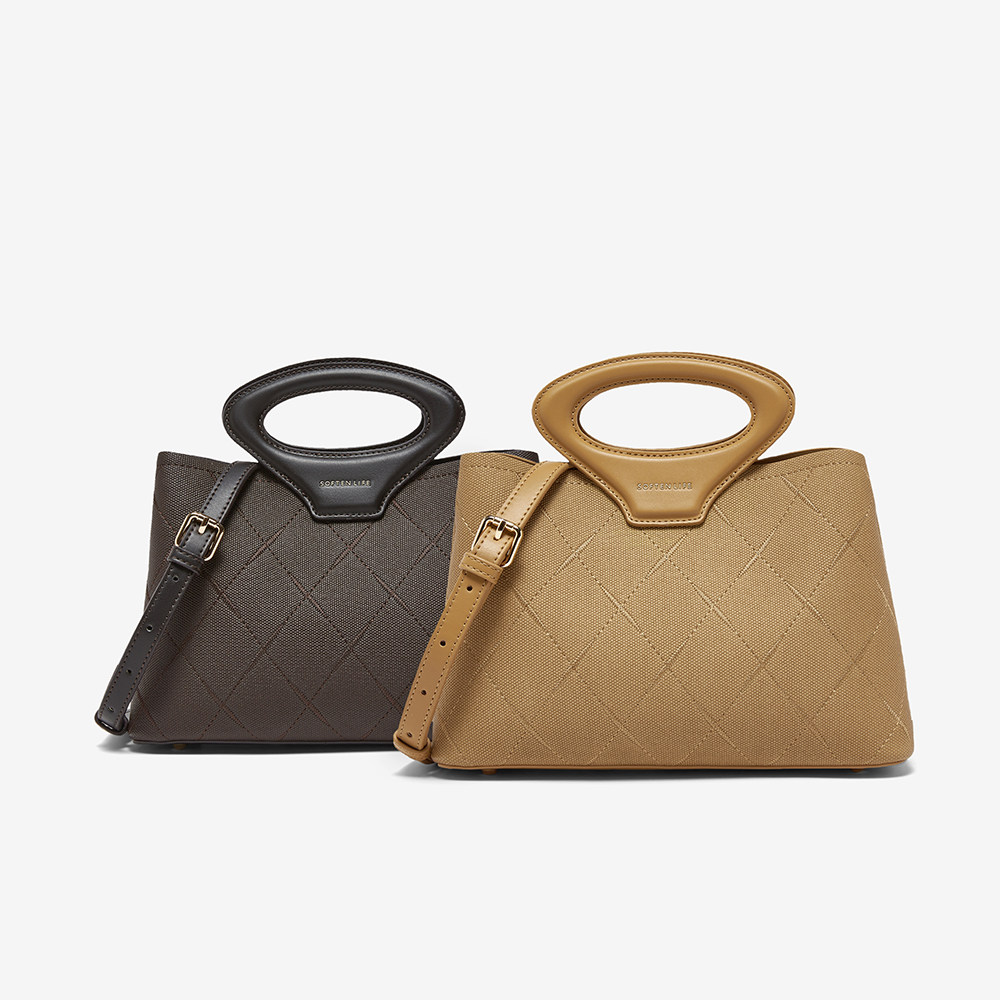 百思图2025秋季商场新款菱格手提包简约通勤单肩斜挎包女J8031CX5,箱包皮具/热销女包/男包,通用款女包,淘宝优惠券,粉丝福利购,淘宝优惠卷