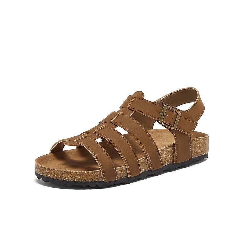 百思图2025夏季新款复古镂空罗马凉鞋猪笼鞋平底女凉鞋W9815BL5,女鞋,罗马凉鞋,淘宝优惠券,粉丝福利购,淘宝优惠卷