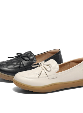 森达舒芙可可乐福鞋女款2025春新商场同款舒适牛皮单鞋4CFC9AA5