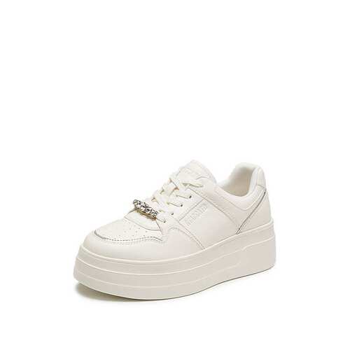 STACCATO2026新款厚奶酪小白鞋板鞋厚底运动休闲鞋女鞋A3832AM6