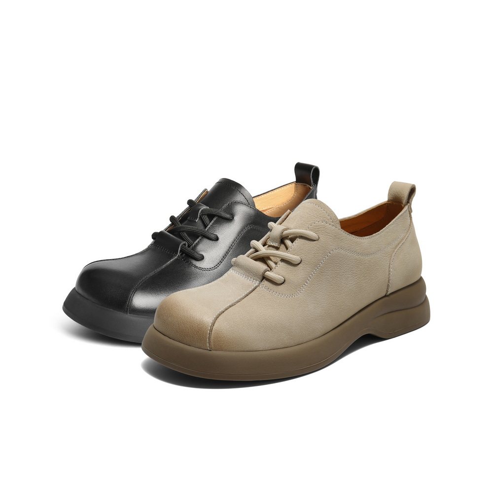 百丽英伦风厚底牛津鞋女2025新款黑色小皮鞋深口单鞋子B2776CM5,女鞋,牛津鞋/布洛克鞋/德比鞋,淘宝优惠券,粉丝福利购,淘宝优惠卷