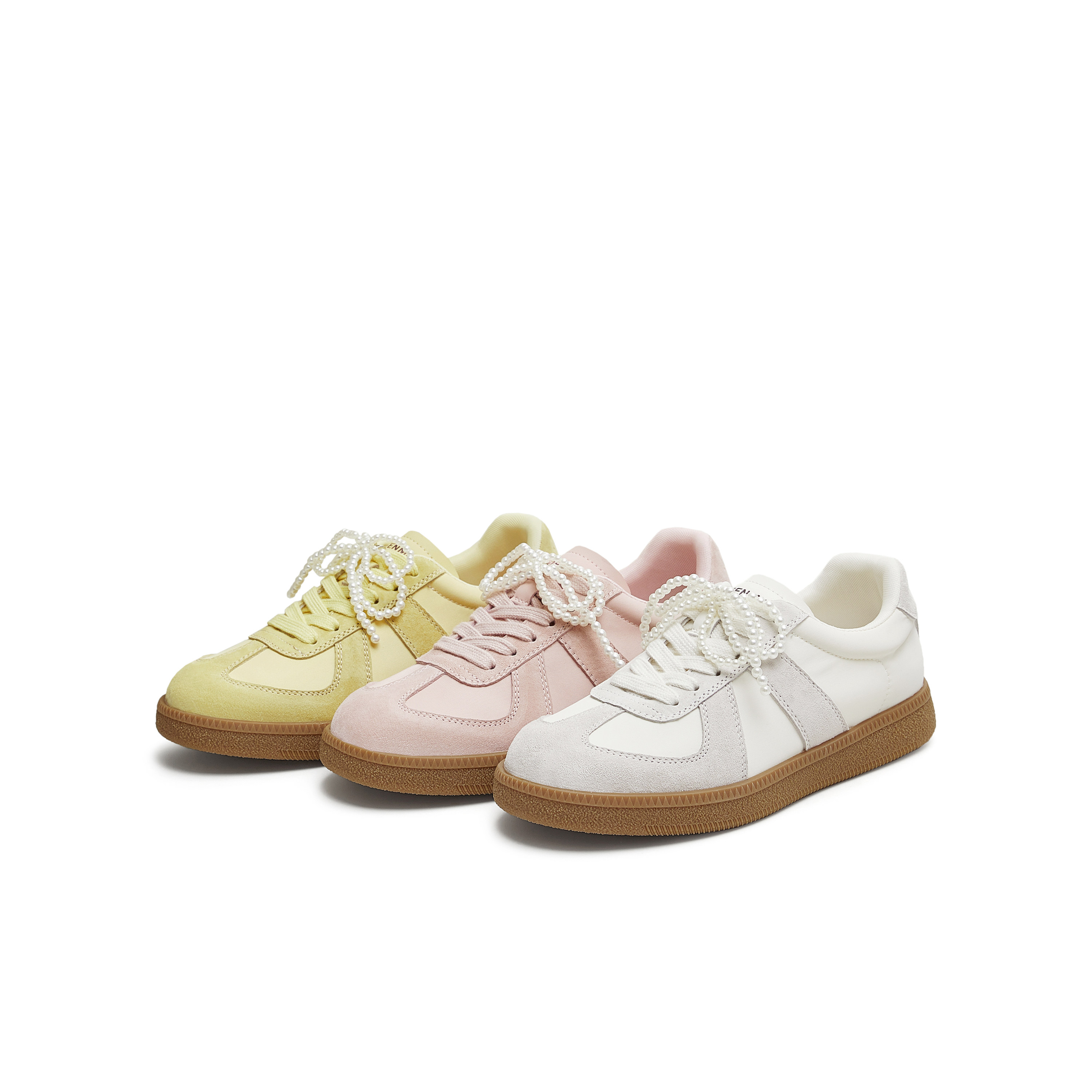 天美意25秋平底复古黄色芭蕾阿甘德训鞋女运动板鞋休闲鞋KG118CM5,女鞋,德训鞋,淘宝优惠券,粉丝福利购,淘宝优惠卷