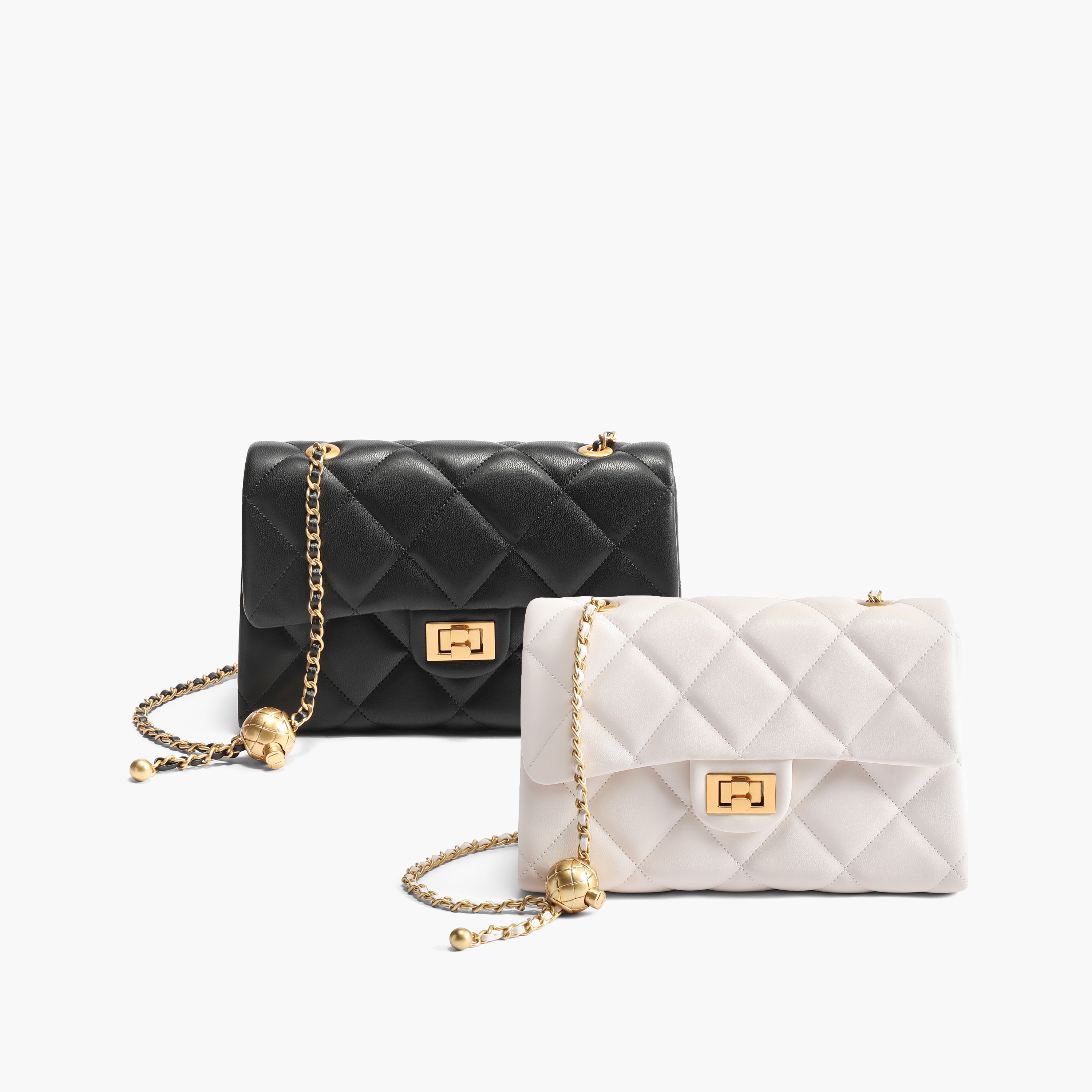 百丽包包女25秋新款小香风链条单间斜挎绗缝包方包菱格包JY130CX5