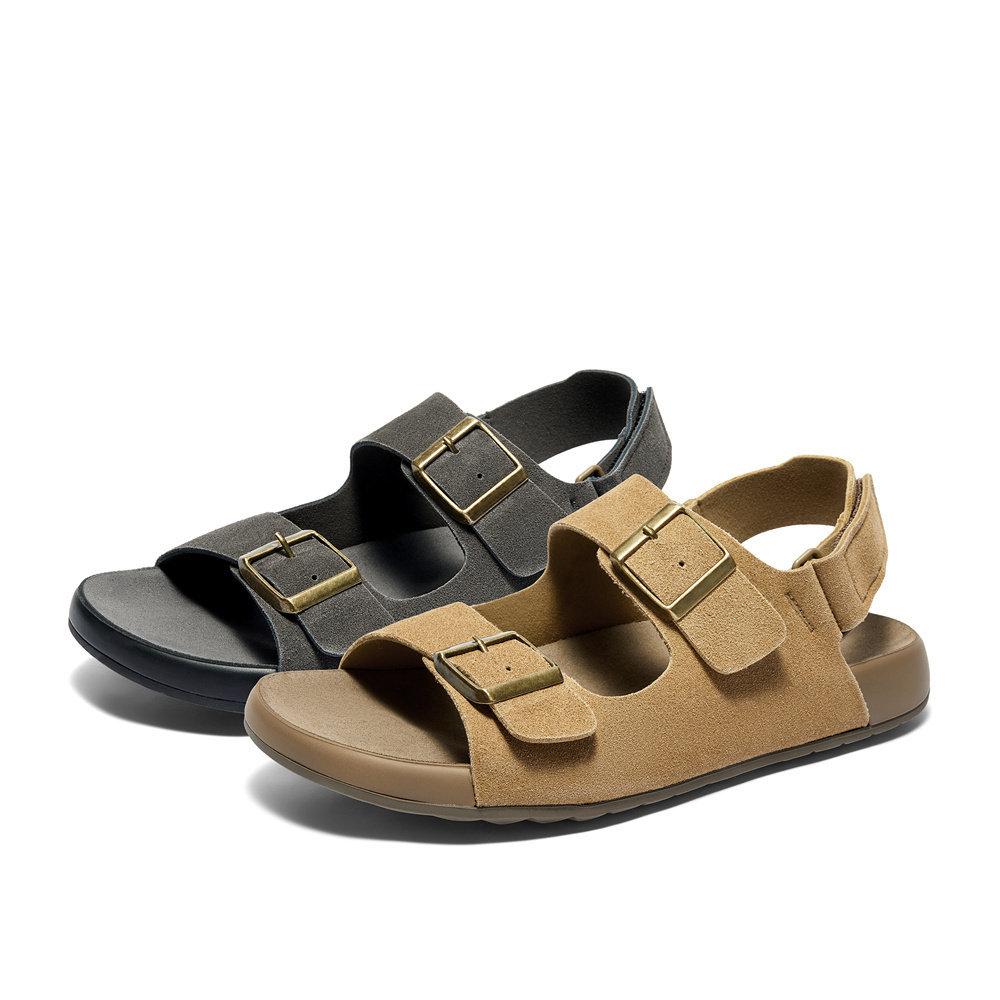 森达勃肯鞋男款2024新款夏季外穿舒适平底休闲凉鞋WPZ65BL4,流行男鞋,休闲凉鞋,淘宝优惠券,粉丝福利购,淘宝优惠卷