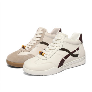 4NR43DD5 百搭软底轻便加绒德训休闲鞋 森达厚底高帮鞋 女2025冬季