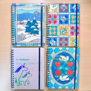 现货!日本Rollbahn新发售彩色玻璃感觉封面的笔记本 L码接近B6