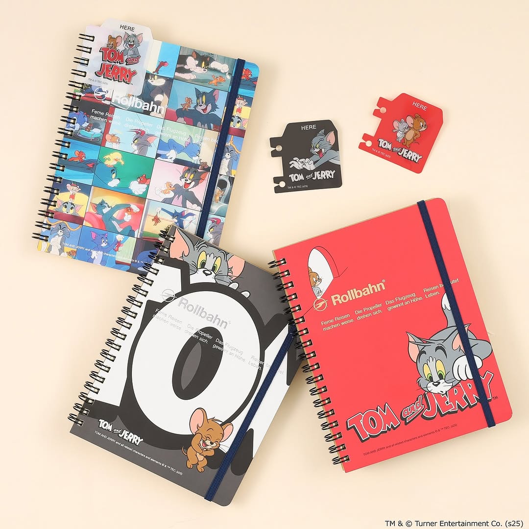 日本LOFT限定Rollbahn Tom and Jerry限定网格笔记本手账本 140页