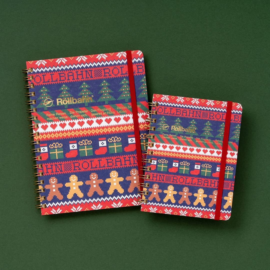 予定~日本Rollbahn直营店新款圣诞针织设计封皮网格笔记本 L码 B6