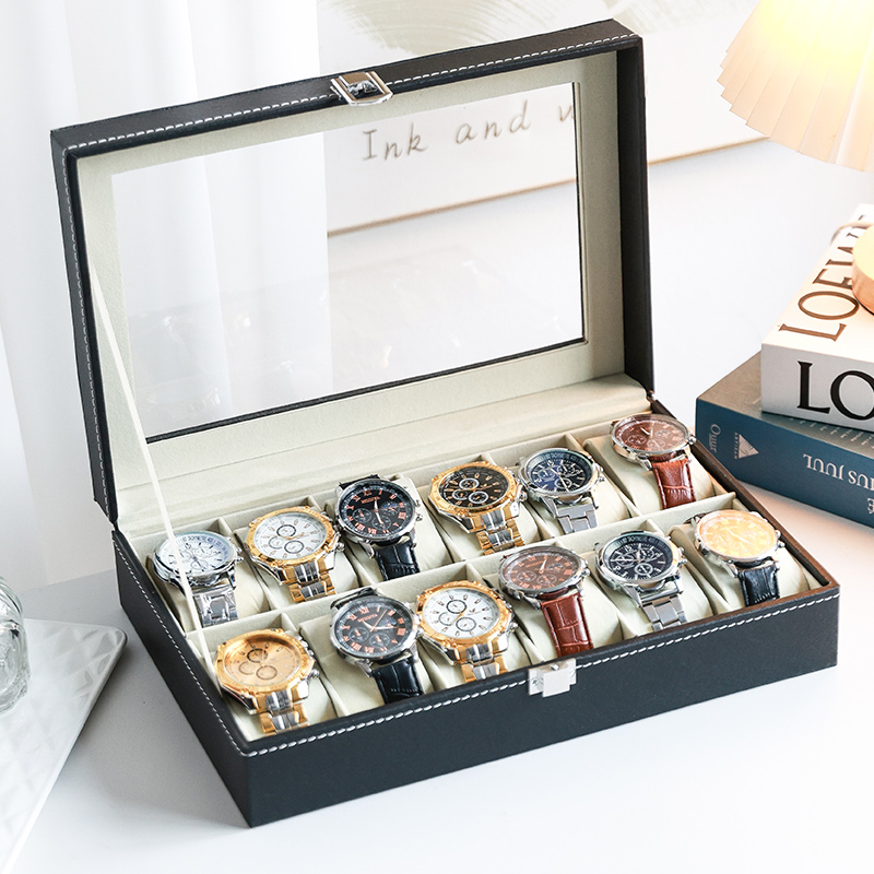 皮质手表收纳盒防尘家用