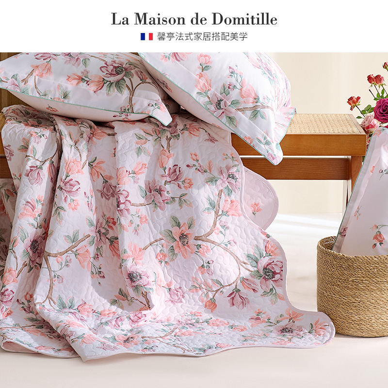 馨亭纯棉夹棉大床盖四季通用绗缝床单防滑榻榻米260x240玛奥利亚