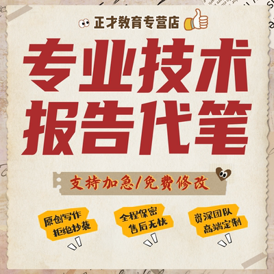 写职称专业技术工作总结助理中高级业绩综述技术总结技术报告代笔
