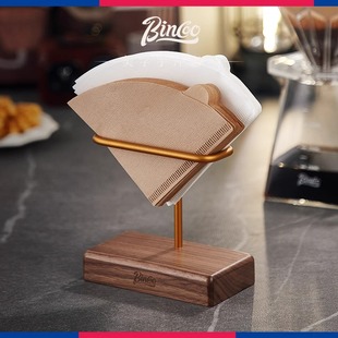BinCoo咖啡手冲滤纸架V60扇通用滤纸收纳架吧台收纳器具收纳盒