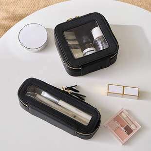 探界者DSIGN大开口透明化妆包便携随身补妆包防泼水可视窗笔刷包