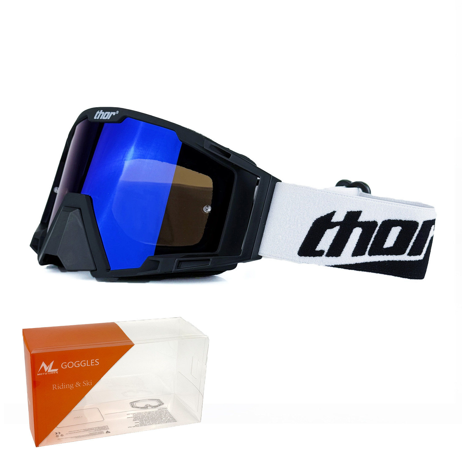 者雷神盒装摩托车护目镜户外运动山地骑行越野摩托车防风头盔眼镜