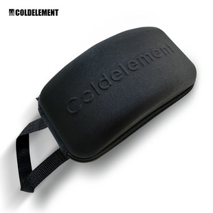 冷元素成人儿童滑雪眼镜盒黑色收纳眼镜盒EVA拉链包黑色抗压风镜
