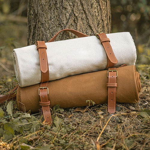 野餐垫户外防潮垫子法式复古纯色露营沙滩垫网红便携防水野餐垫