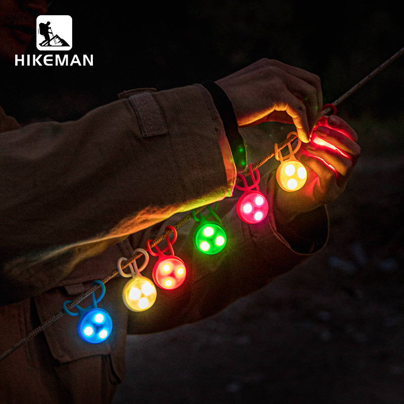 探界者户外小夜灯LED背包灯安全警示灯硅胶天幕风绳防绊倒氛围灯