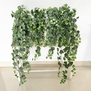 仿真过胶手感装 饰遮挡挂墙常春藤假花藤条壁挂植物藤蔓绿叶垂吊