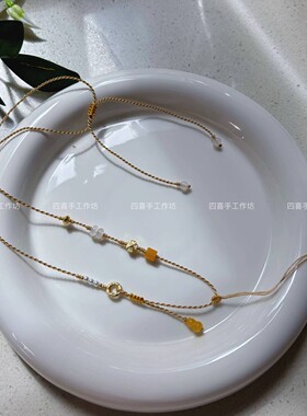 黄金吊坠专用绳新中式细款高档吊坠绳可挂黄金吊坠翡翠挂绳项链可