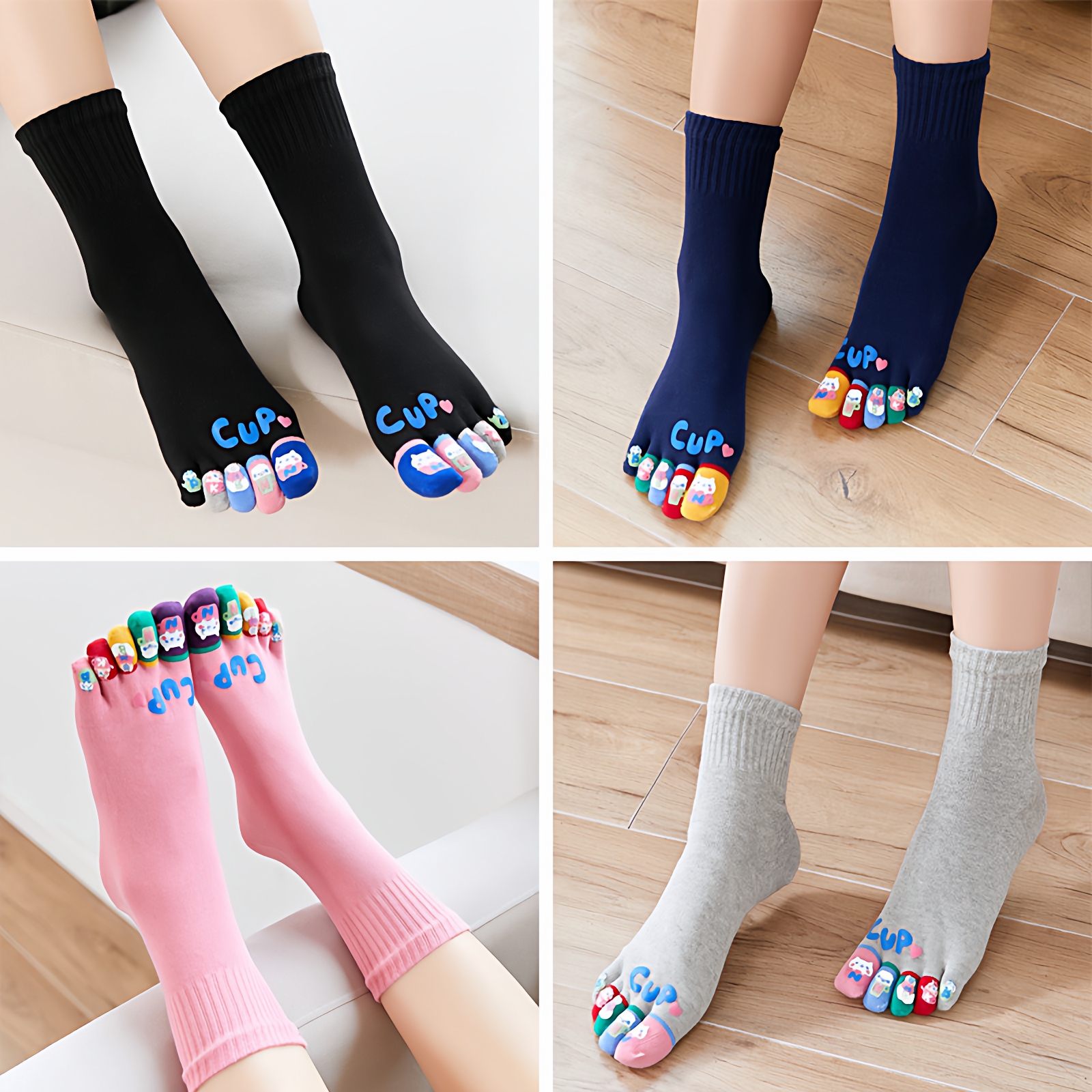 新品女士五指袜棉舒适透气