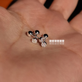 超闪圆形微镶耳骨钉女925银耳针螺丝拧睡觉免摘养耳洞迷你小耳钉